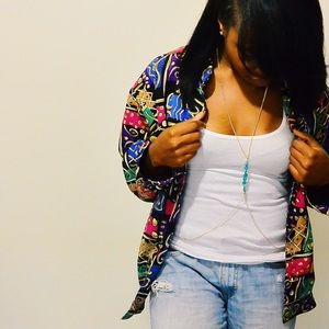 Vintage multicolor 80's bomber jacket
