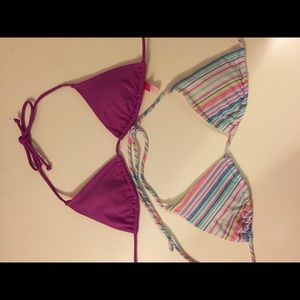 2 Victoria's Secret triangle bikini top