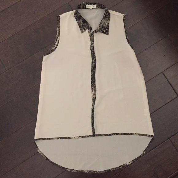 Cream sleeveless top