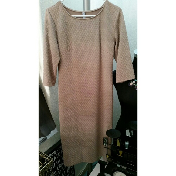 Champagne color bodycon dress. Size L/XL