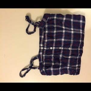 Abercrombie flannel crop top