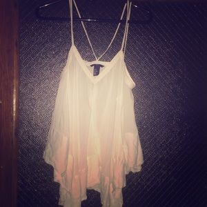 White spaghetti strap top