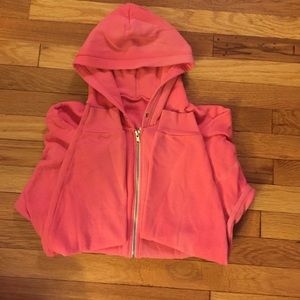 Worn American Apparel coral sweatshirt