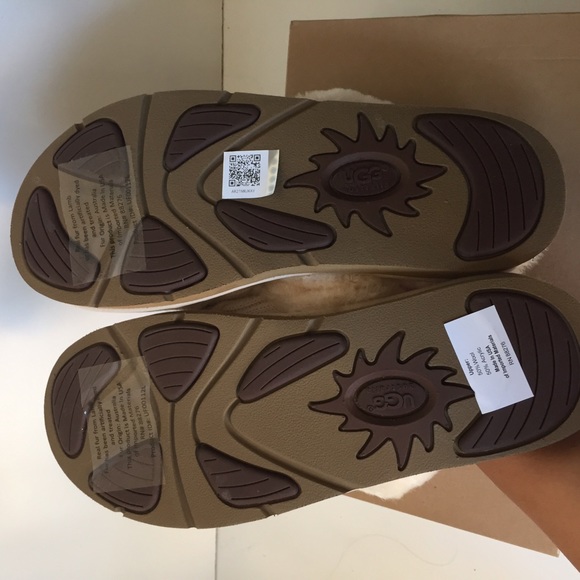 Ugg authentic cozy knit cream slippers Sz 12 new - Picture 4 of 4