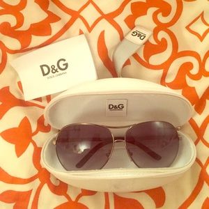 D&G Dolce and Gabana Oversized Aviator Sunglasses