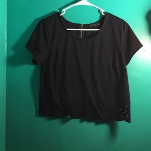 Navy blue crop top