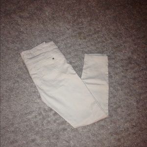 Cream skinny jeans