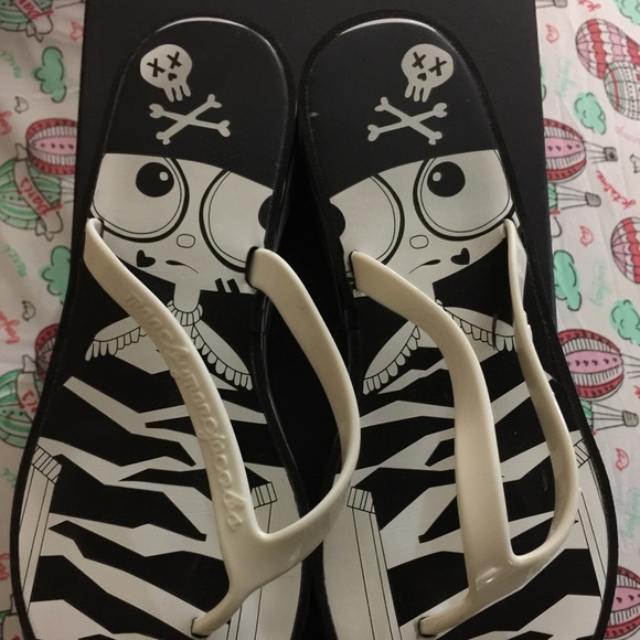 Marc Jacobs miss marc pirate wedge flip flops 5
