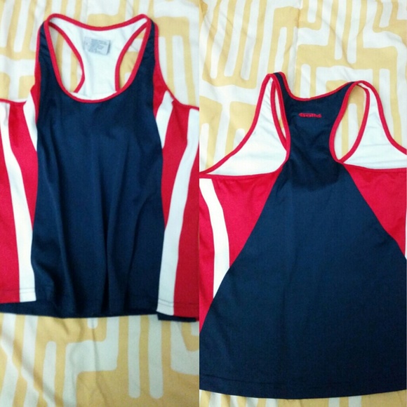Red, white, and blue dri-fit workout top. S/M