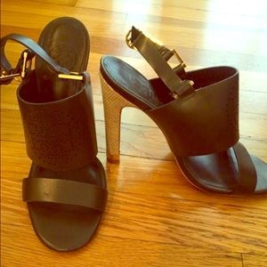 Tory burch military green/ olive heels.