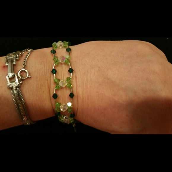 Sterling silver Swarovski crystals bracelet - Picture 1 of 4
