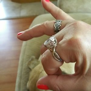 Sterling silver cocktail ring