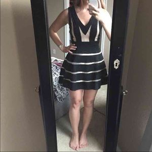 Black and nude fun, short dress