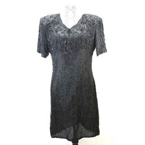Silky Nites Black Party Dress L