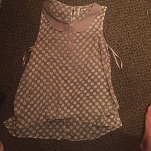 Sheer collared shirt