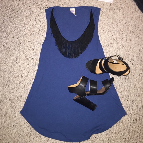 Lucca Couture Fringe Top