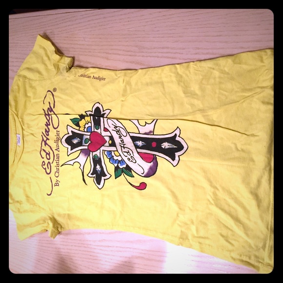Ed Hardy Yellow T-Shirt