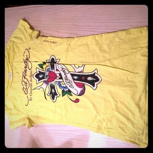 Ed Hardy Yellow T-Shirt