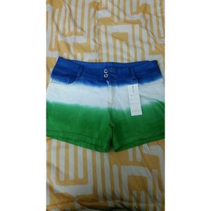 Ombre multicolored shorts