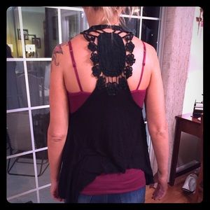 Black Crochet Vest