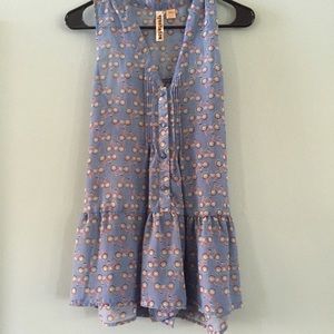 Sheer bicycle print top