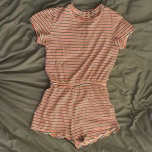 American Apparel T-Shirt Romper (nautical stripe)