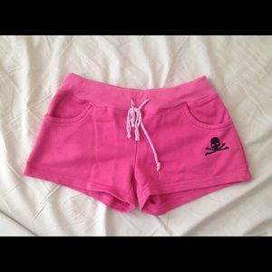 Pink sweat shorts