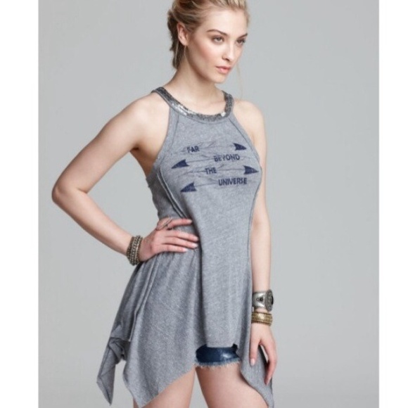 Free People Boho Universe Crystal Arrow Tank