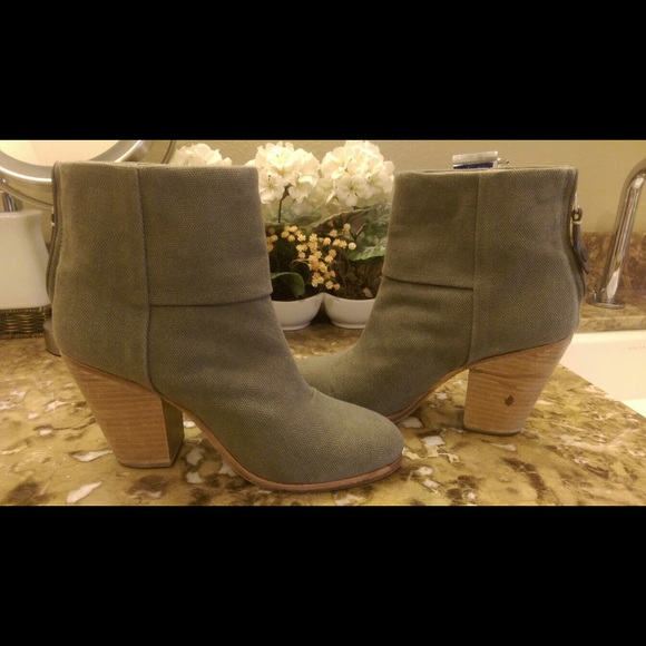 Rag&Bone, Newbury boots, Green Canvas, 38.5