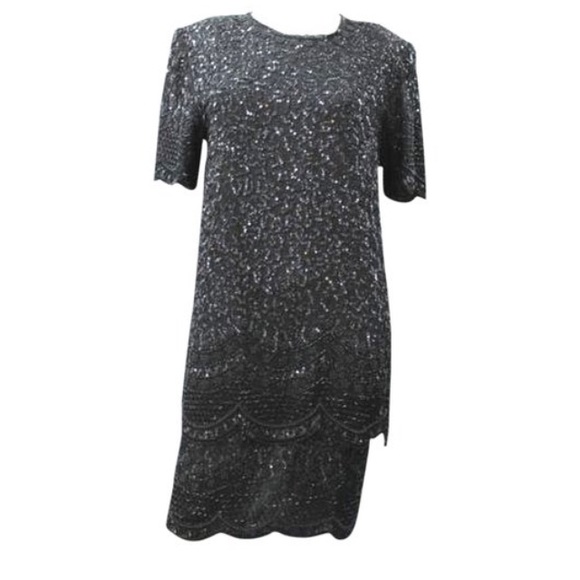 Brilliante by J.A. Black Formal Silk Dress L