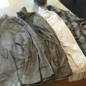 Bundle Men's Large Button Down Long Sleeve Shirts