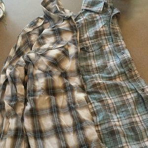 Bundle of 2 Men's Medium Plaid Shirts