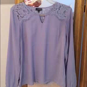 Periwinkle lace back blouse nwot the limited