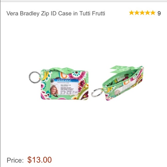 Vera Bradley Handbags - Zip ID Case in Tutti Frutti