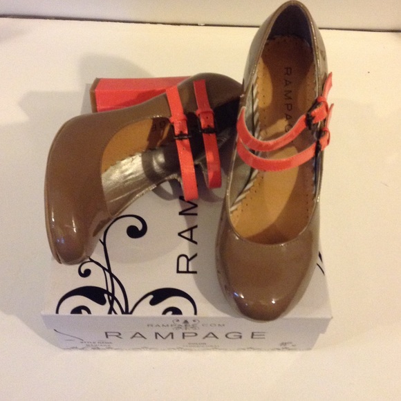 Rampage Chunky Mary Jane Heels
