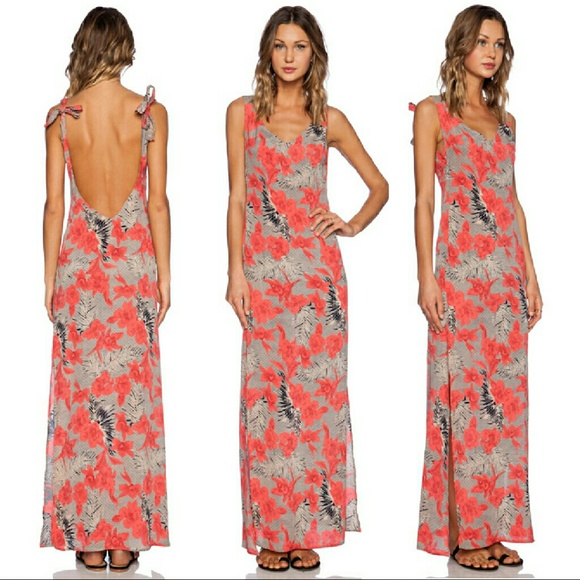 New mai tai maxi dress for love and lemons red S - Picture 2 of 4
