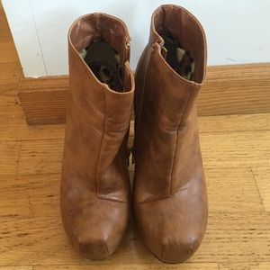 Tan booties