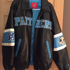 Carolina Panthers faux leather jacket