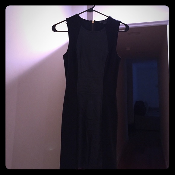 Pleather panel dress