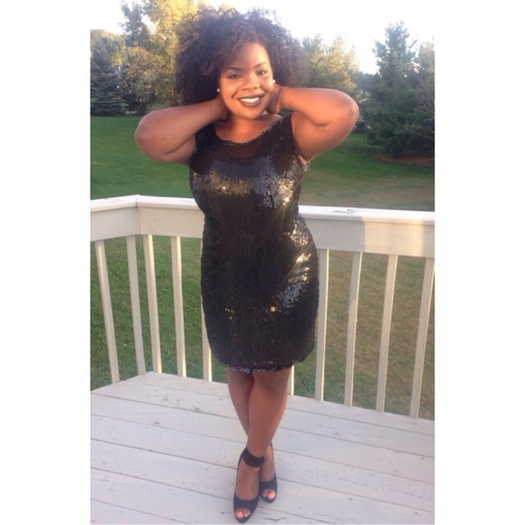 Black sequined dress (no brand)