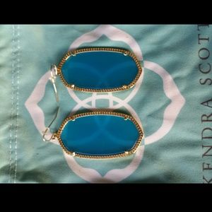 Kendra Scott Danielle Earrings in Gold and Azure