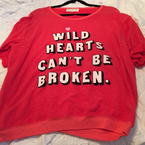 Wildfox Wild Hearts Can't Be Broken top red S - Picture 1 of 1