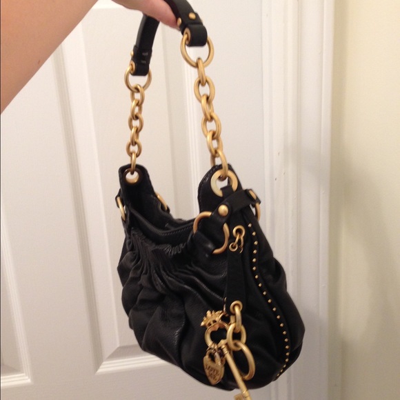 Black Leather Juicy Couture Handbag - Picture 3 of 3