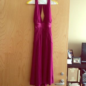 Stunning plum halter cocktail dress, $20!