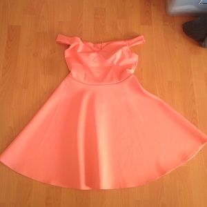 Cute coral/pink off the shoulder dress from Asos