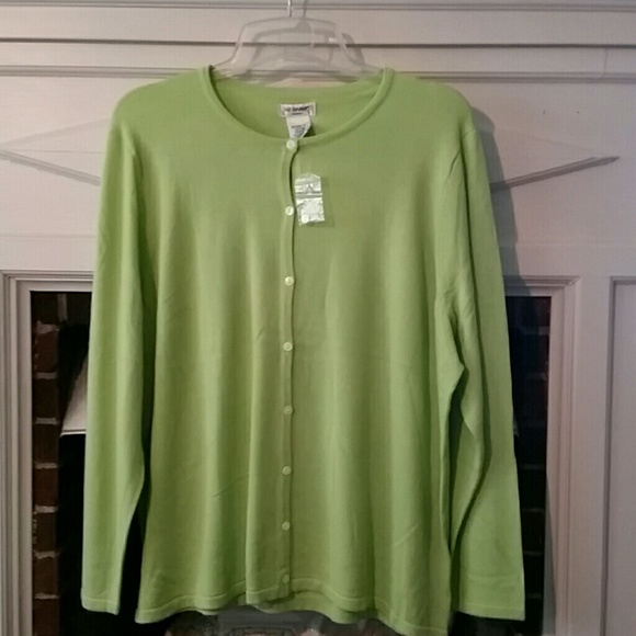 Liz Baker Cardigan - Light Green - XL/XXL