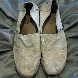 Gold sparkly Skechers BOBS