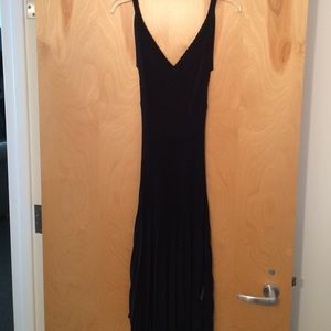 Black dress, pleated bottom, classic style