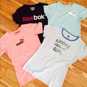 T-shirt Lot Work Out Shirts Puma Reebok Adidas