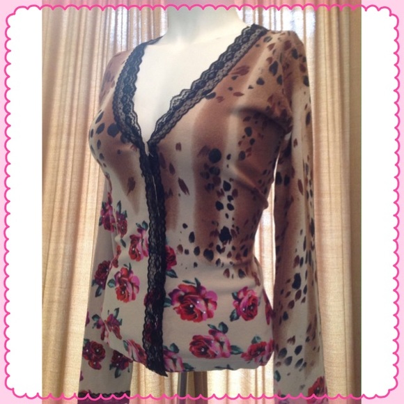 CHARLOTTE TARANTOLA FLORAL PRINT CARDIGAN